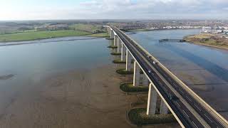 ORWELL BRIDGE IPSWICH SUFFOLK DJI PHANTOM DRONE [upl. by Steiner]