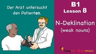 Learn German Intermediate  NDeklination  Weak Nouns  B1  Lesson 8 [upl. by Noleta426]