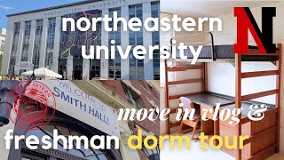 Northeastern University college movein vlog amp realistic freshman dorm tour move to college with me [upl. by Aydidey]