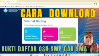 Cara download bukti pendaftaran OSN SMP dan SMA 2024 [upl. by Eneja]