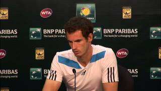 BNP Paribas Open Andy Murray Second Round Press Conference [upl. by Rettke381]