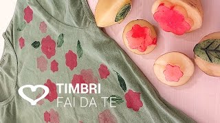 Tutorial Come realizzare dei timbri fai da te per decorare una maglietta  La Figurina [upl. by Ahsinoj256]