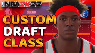 How to add a created player to a custom draft class on NBA 2K22 [upl. by Bree]