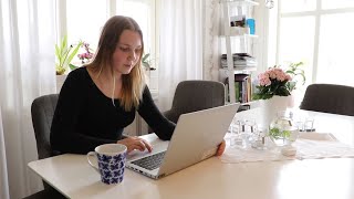 Linnea Runeborn  en av Brinellgymnasiets elever med distansundervisning [upl. by Fairfax]