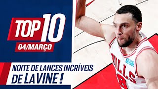 RÔMULO MENDONÇA SE EMPOLGA COM LANCES ELETRIZANTES ENTRE BUCKS E BULLS  TOP 10 NBA 0403 [upl. by Anne452]