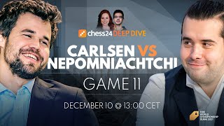 Carlsen  Nepomniachtchi  Game 11  World Chess Championship  Judit Polgar amp Anish Giri [upl. by Ahsitul211]