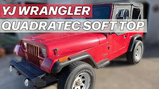 Jeep Wrangler Quadratec Soft Top Installation YJ [upl. by Anyalram]