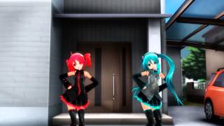 MMD 重音テト・初音ミク － 「おちゃめ機能」 FUKKIRETA [upl. by Leizahaj]