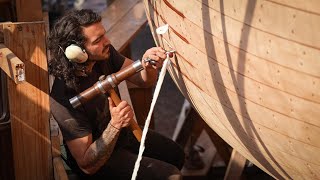 Caulking Corking a wooden boat Tally Ho  EP96 [upl. by Nuoras]