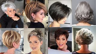 50 MELHORES CORTE DE CABELO CURTO FEMININO PARA MULHERES 40 50 60 ANOS [upl. by Glialentn]