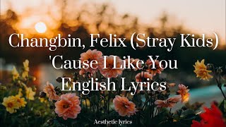 Cause I Like You  Changbin Felix Stray Kids English Lyrics [upl. by Esoryram]