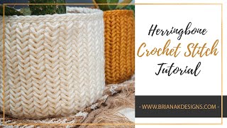 Crochet Herringbone Stitch [upl. by Collar]