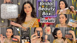 Bridal Beauty Box In A Budget Affordable amp Branded Makeup  Product Guide In Detail [upl. by Irma]