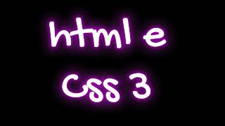 HTML1 e CSS 3  Introduzione [upl. by Ashlin453]