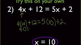 Solving Equations with Variables on Both Sides [upl. by Alyakim]