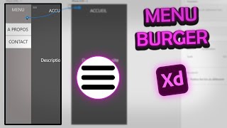 TIPS Adobe XD  Créer un Menu BURGER [upl. by Ainiger]