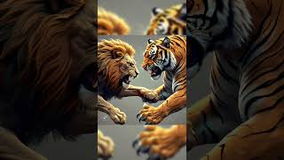 Lion vs tiger tiger lion animals video viralvideowildlife warzone shortsstatusshortvideo v720P [upl. by Marilyn]