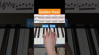 How to play Golden Hour on Piano FREE SHEET MUSIC tutorial Part 1 [upl. by Camile692]