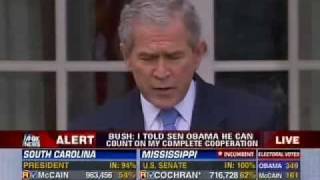 President Bush on Obamas quotImpressive Victoryquot [upl. by Sibbie]