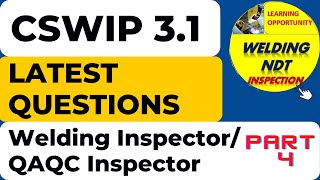 CSWIP 31 Welding Inspector latest Questions Part 4 [upl. by Couq133]