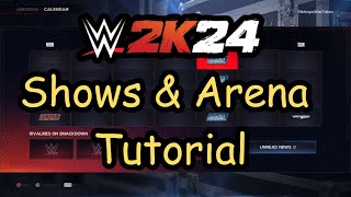 WWE 2K24  How To Use Custom Shows amp Arenas [upl. by Milano]