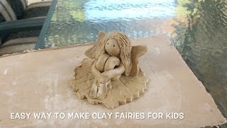 Tutorial Easy Way to Make Clay Fairies for Kids and Beginners [upl. by Leiva552]