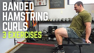 Band Hamstring Curl  Build Strong Hams without Weights [upl. by Shulem728]