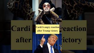 Cardi B super angry reaction after Donald Trump victory cardib donaldtrump [upl. by Zevahc104]