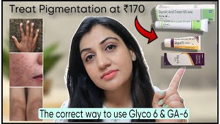 Best Cream for Hyperpigmentation only Rs170 Correct Way to Use Glyco 6 amp GA6 Cream for Melasma [upl. by Lered]