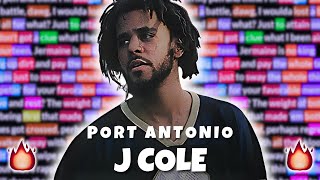 J Cole  Port Antonio  Rhymes Highlighted 2nd Verse [upl. by Burroughs]