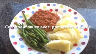 Cornboeuf Sauce Tomate avec Pomme de Terre Puré [upl. by Ynohtona456]