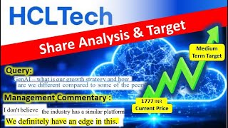 HCL TECHNOLOGIES LIMITED  Share Analysis 🧐 [upl. by Biddle40]