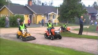 RTC 2011 gräsklipparrace i Rämmen  Lawn mower racing in the small Swedish village [upl. by Ailaham124]