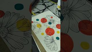 Part 6 of boho art  easy flower doodling  Alcohol markers painting shorts flowersbohoart [upl. by Carlick]