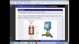 604 MDF Série 1 Exercices 56 Mesure de la viscosité dun fluide par un rhéomètre [upl. by Brade]