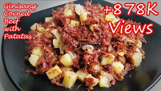 HOW TO COOK EASY AND YUMMY CORNED BEEF HASH  GINISANG CORNED BEEF NA MAY PATATAS [upl. by Narda]