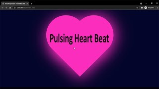 Pulsing Heart Beat  CSS only  Heart Beat  how to create heart  CSS  HTML [upl. by Urquhart]