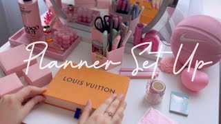 Planner Set Up  Louis Vuitton PM agenda [upl. by Cissej647]