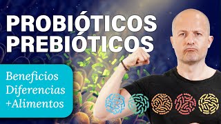 PROBIÓTICOS amp PREBIÓTICOS 🦠 Beneficios  Alimentos dónde encontrarlos [upl. by Nitsraek]