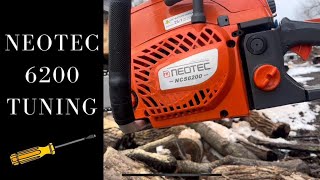 NEOTEC 6200 chainsaw review and tuningbulletproofsaws [upl. by Anatnom]