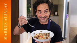 Spaghetti med italienska kalvköttbullar i tomatsås  Markus Aujalay [upl. by Adnilim929]