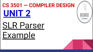 229 SLR Parser with Example in Tamil [upl. by Riem]