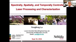 Spectrally Spatially and Temporally Controlled Laser Processing and Characterization [upl. by Fabrianne887]