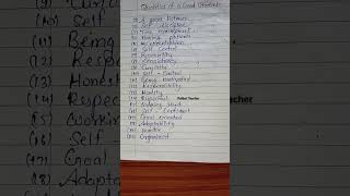 Qualities of good students pallaviteacher goodhabits goodstudent qualities english shorts yt [upl. by Nalon]