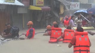 Typhoon Gaemi brings heavy rain to Manila forcing evacuation  REUTERS [upl. by Heidie]