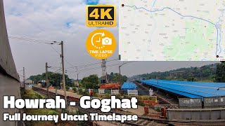 Howrah  Tarakeswar  Goghat Full Route Uncut Journey Timelapse  Kolkata Suburban GoPro Hyperlapse [upl. by Reede532]