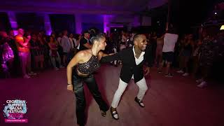 Salsa social dancing  Croatian Summer Salsa Festival 2023 [upl. by Ardnaid187]