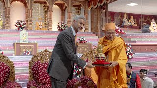 Indian External Affairs Minister Dr S Jaishankar Celebrates Diwali at Neasden Temple London UK [upl. by Chadd]