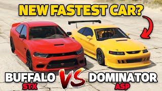 GTA 5 Online BUFFALO STX VS DOMINATOR ASP NEW FASTEST MUSCLE CAR [upl. by Slein]