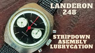 quot Panda quot chronograph landeron cal248 full service vintage mens watch [upl. by Aniz752]